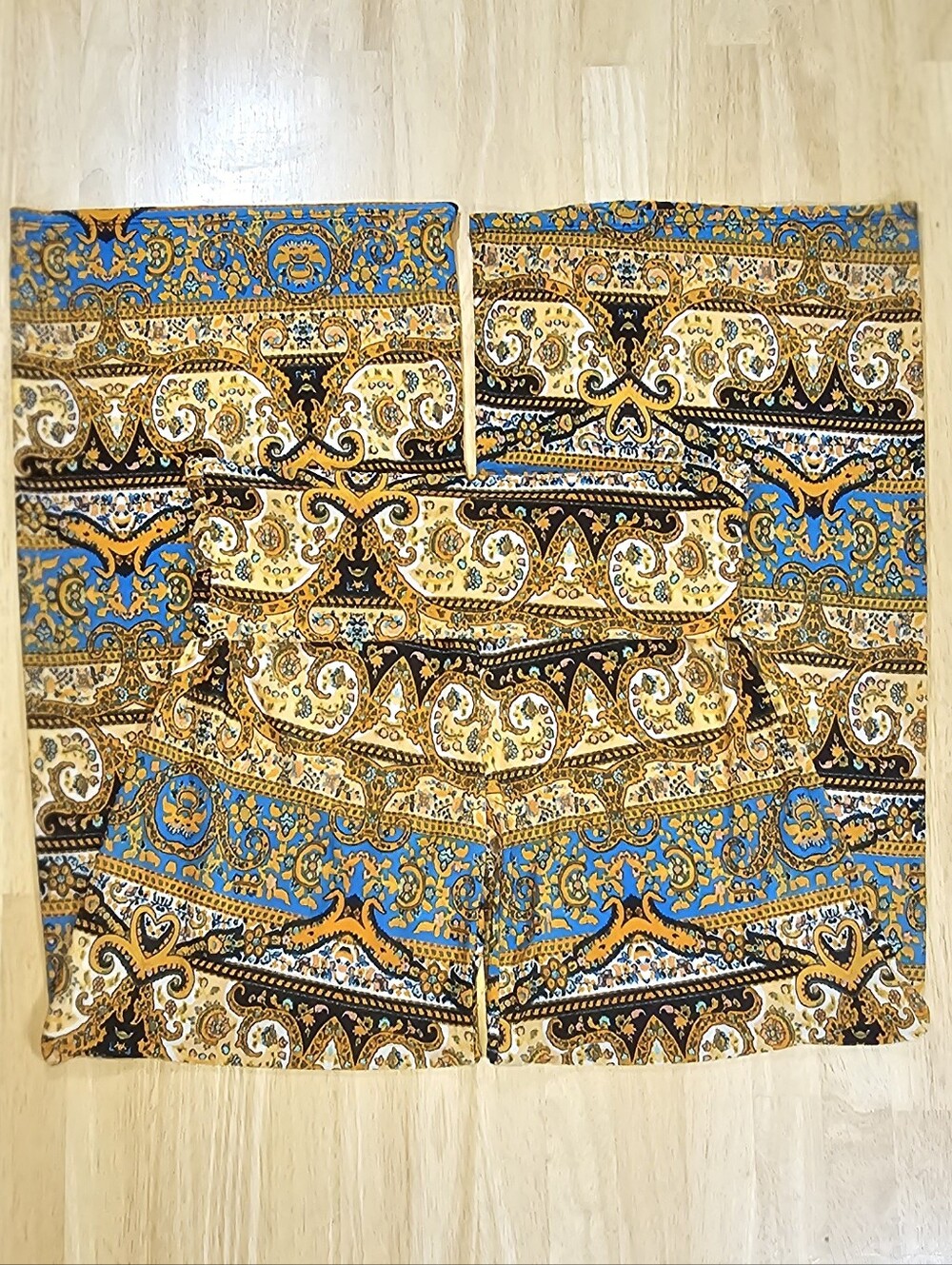 Super Line Colorful Paisley Wide Leg Palazzo Pants